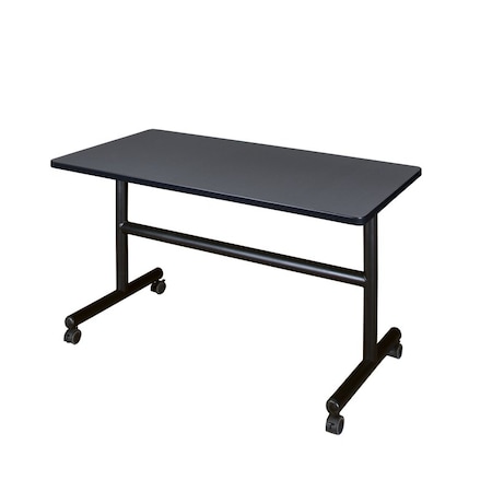 Kobe Rectangle FlipTop Table, 48" W, 29" H, Laminate Top, Gray MKFT4830GY